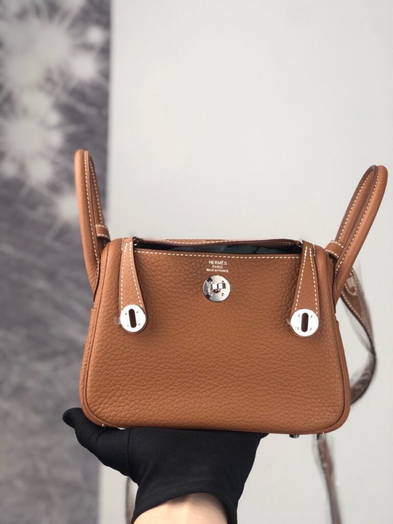Uncle Bench Hermes Mini lindy TC ck37 Golden Silver Hardware 20cm Full Handmade