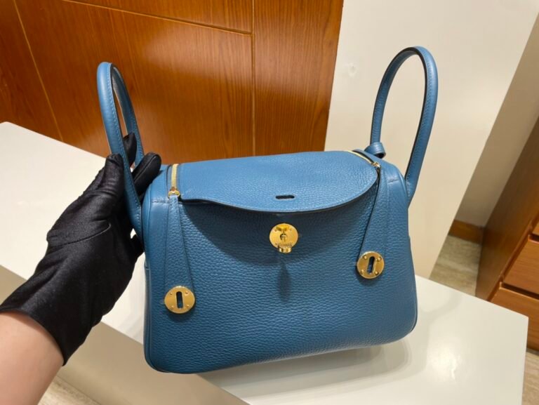 Uncle Bench Hermes Lindy TC W0 Vert Bosphore Gold Hardware GHW 26cm Full Handmade