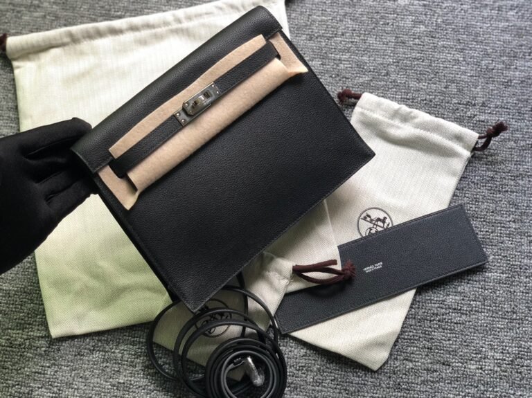 Uncle Bench Hermes Kelly danse evecolor ck89 noir Silver Hardware 22cm Full Handmade
