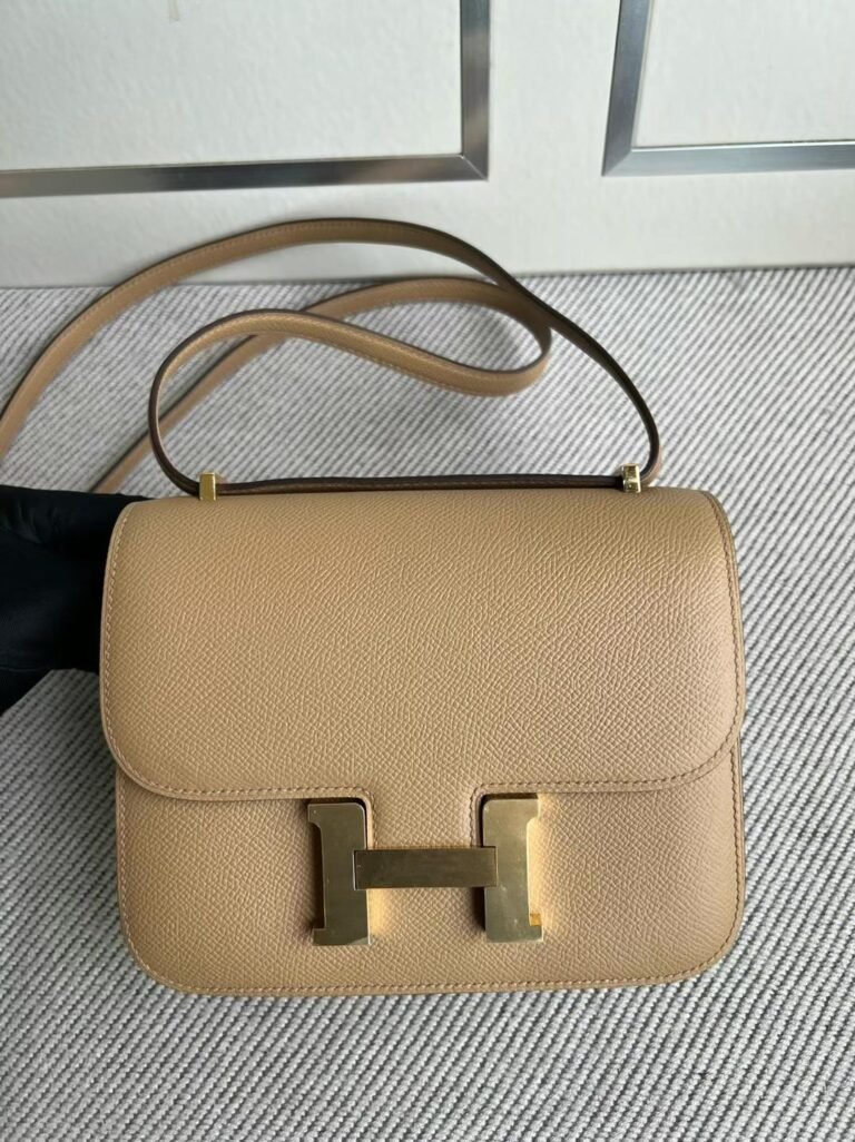 Uncle Bench Hermes Constance Epsom 0M Tea color Gold Hardware 18cm Full Handmade