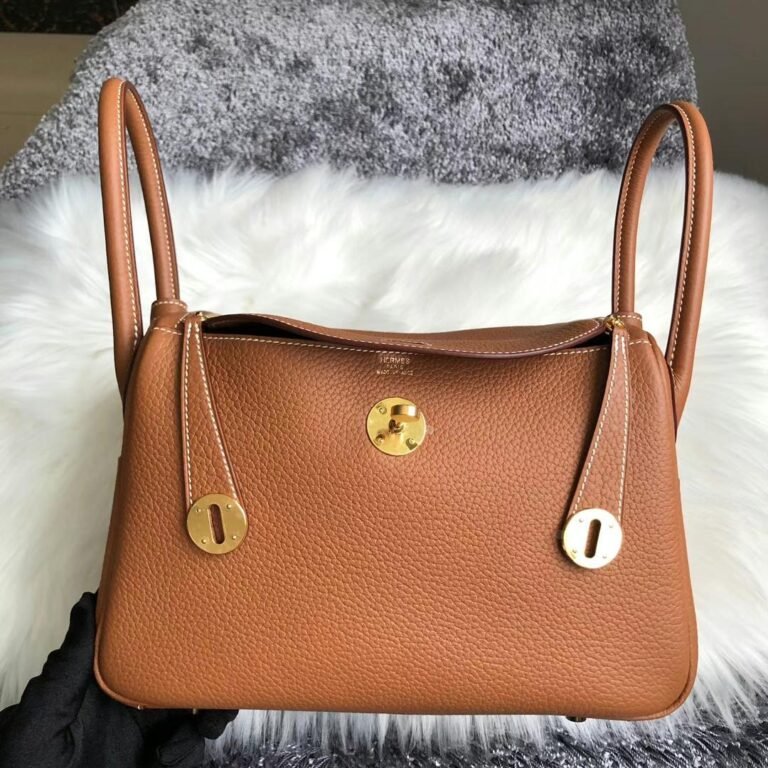Uncle Bench Hermes Lindy Clemence Ck37 Golden Gold Hardware 26cm Full Handmade