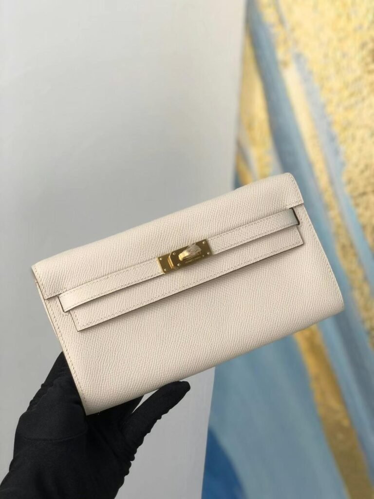 Uncle Bench Hermes Kelly woc epsom ck10 Creamy white gold silver Hardware Full Handmade