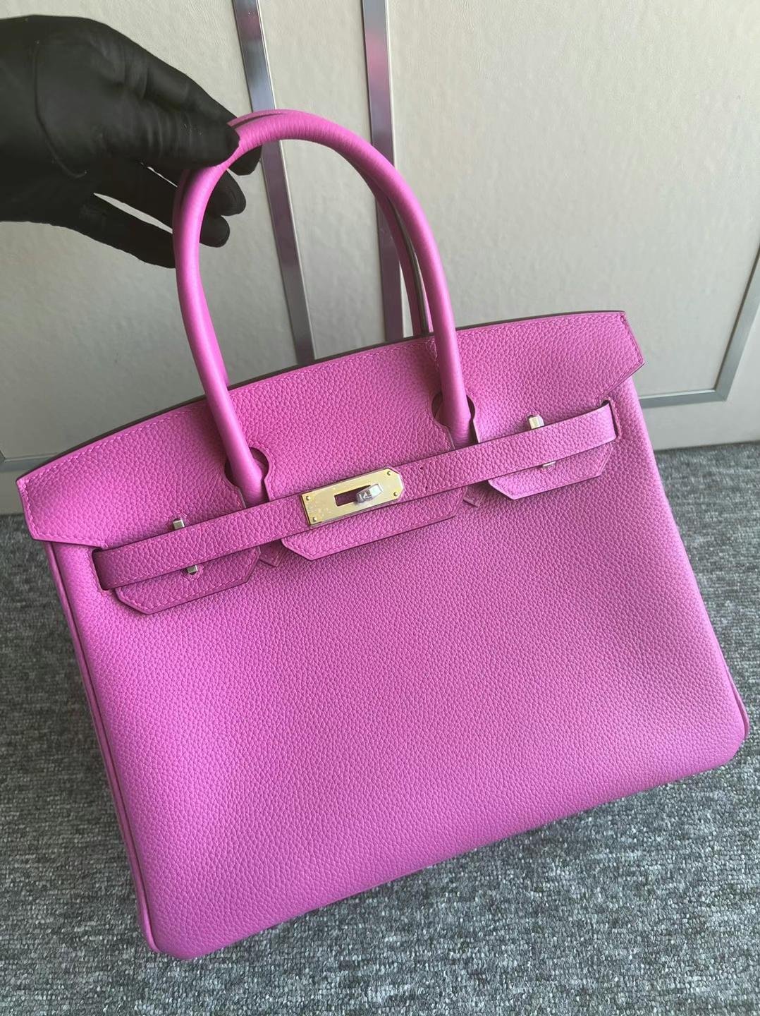 Uncle Bench Hermes Birkin Togo i9 Rose pink Gold Hardware 30cm Full Handmade