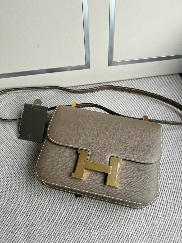 Uncle Bench Hermes Constance NEW monolayer Epsom Ck18 Etoupe Grey Gold Hardware 24cm Full Handmade