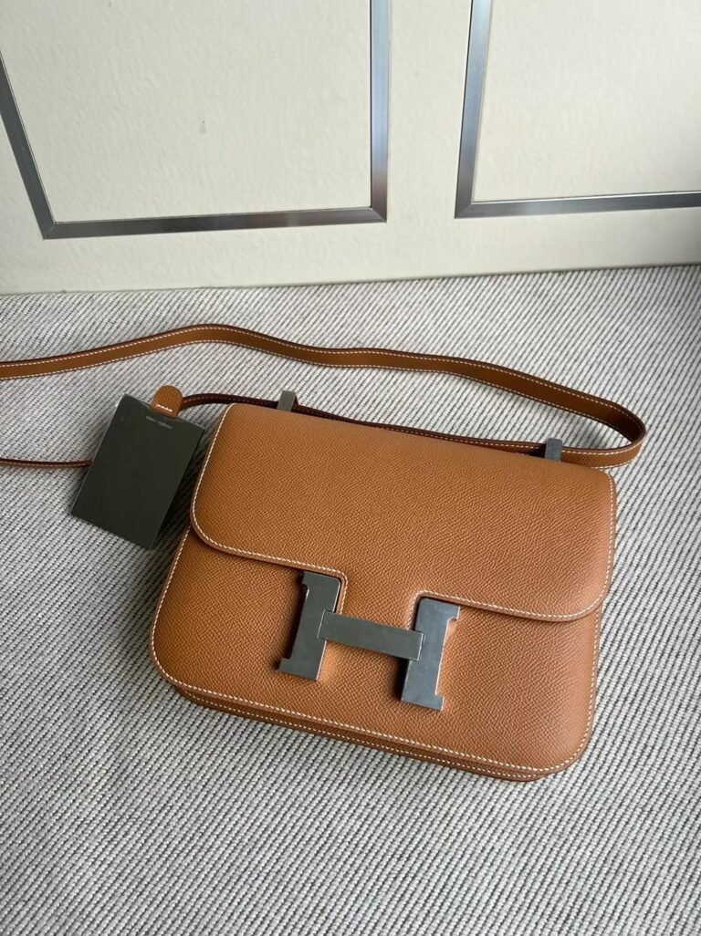 Uncle Bench Hermes Constance NEW monolayer Epsom Ck37 Gold brown Silver Hardware 24cm Full Handmade