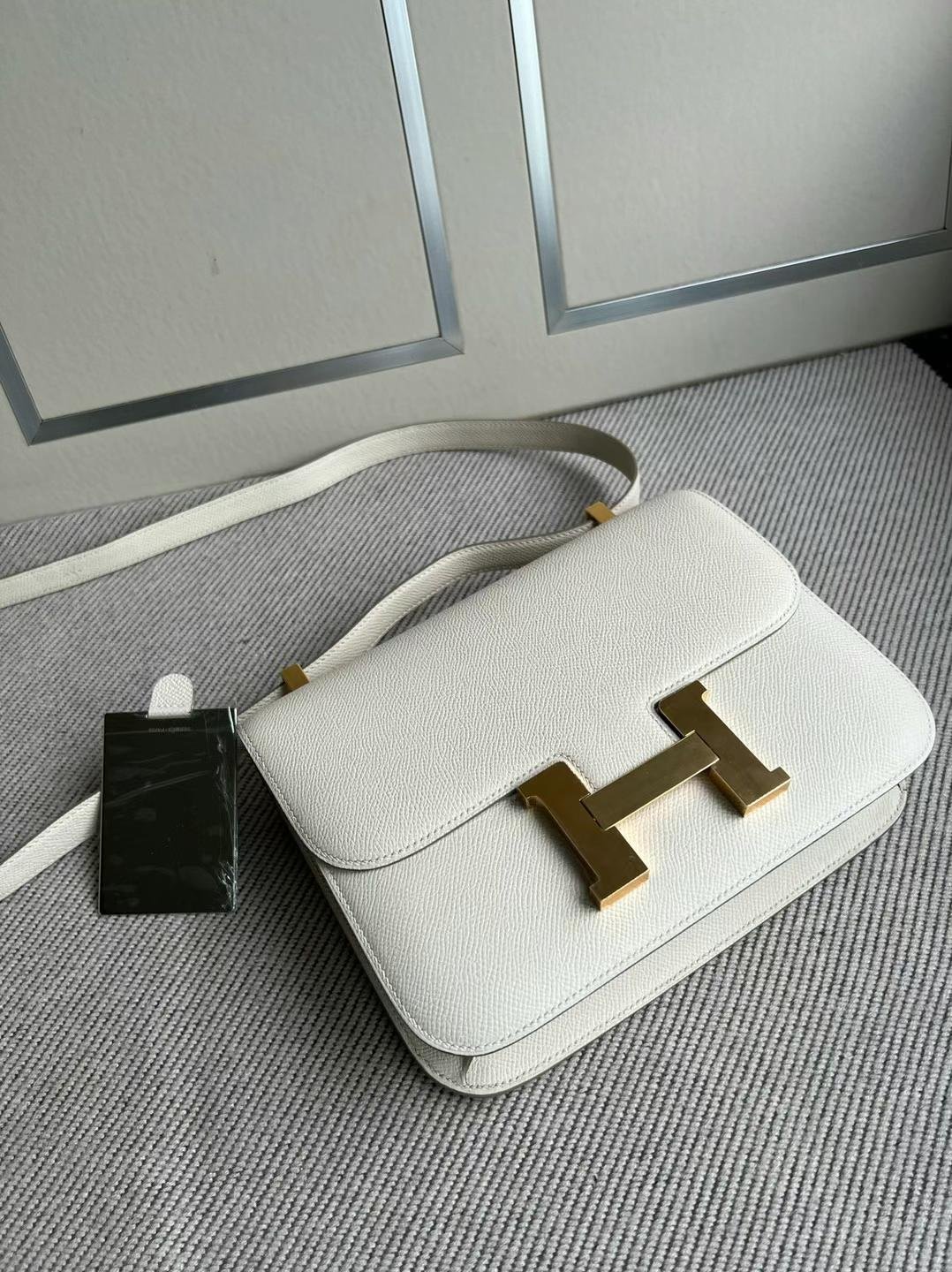 Uncle Bench Hermes Constance NEW monolayer Epsom Ck10 Creamy white Gold Hardware 24cm Full Handmade