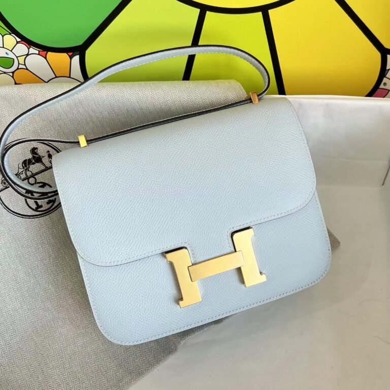 Uncle Bench Hermes Constance Epsom T0 Light blue Gold Hardware 19cm Full Handmade