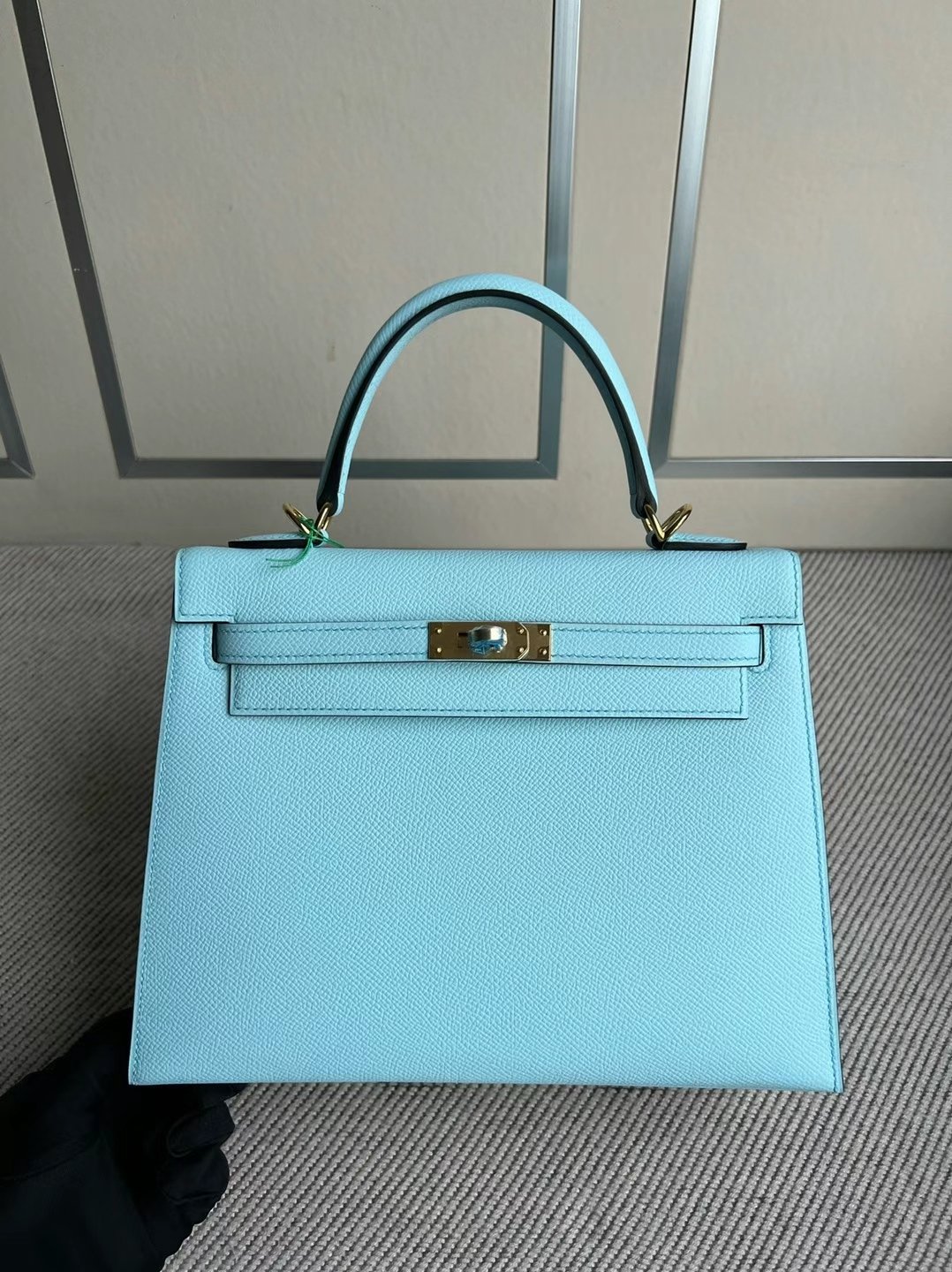 Uncle Bench Hermes Kelly Epsom U2 fresh blue Gold Hardware 25cm Full Handmade