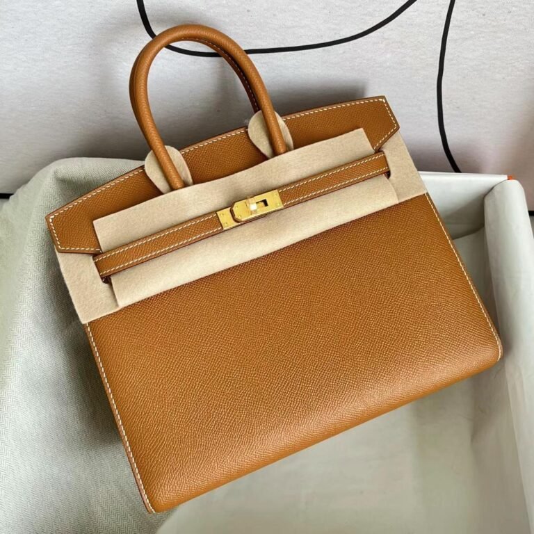 Uncle Bench Hermes Birkin Epsom Sellier Ck37 Golden brown Gold Hardware GHW 25cm Full Handmade