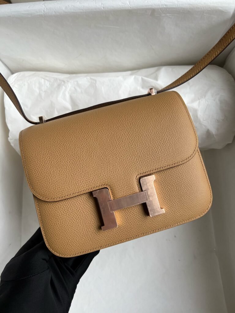 Uncle Bench Hermes Constance Epsom Chai khaki Rose Gold Hardware 18cm Full Handmade