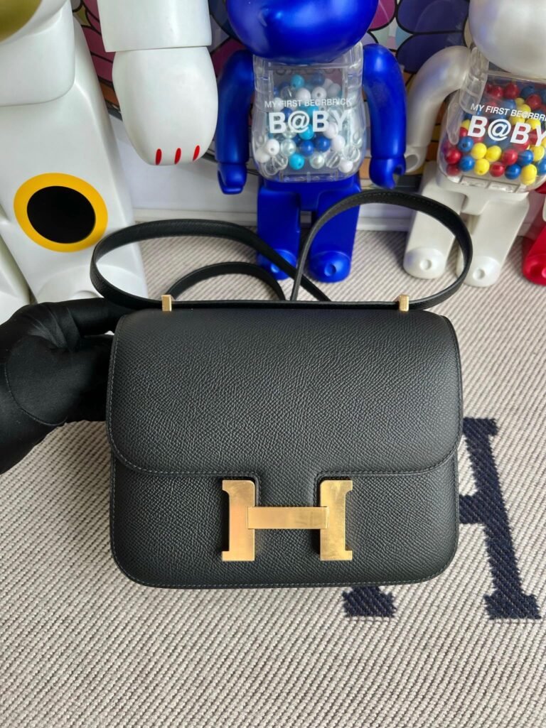Uncle Bench Hermes Constance Epsom ck89 Noir Gold Hardware GHW 18cm Full Handmade