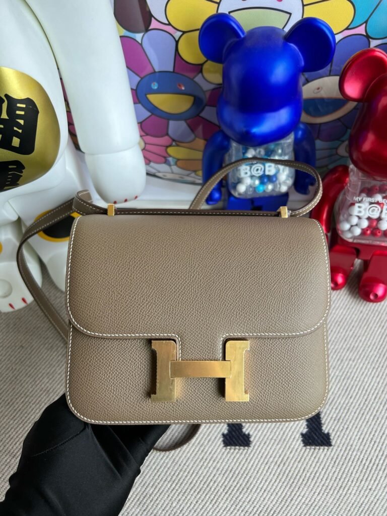 Uncle Bench Hermes Constance Epsom ck18 etoupe grey Gold Hardware 18cm Full Handmade