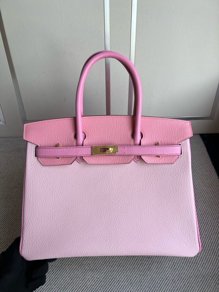 Uncle Bench Hermes Birkin Chevre 3Q Creamy pink & sakura pink Gold Hardware GHW 30cm Full Handmade