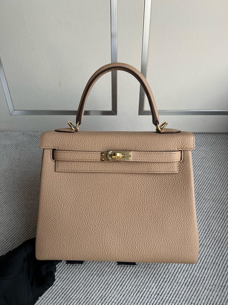 Uncle Bench Hermes Kelly Togo Chai khaki Gold Hardware GHW 25cm Full Handmade
