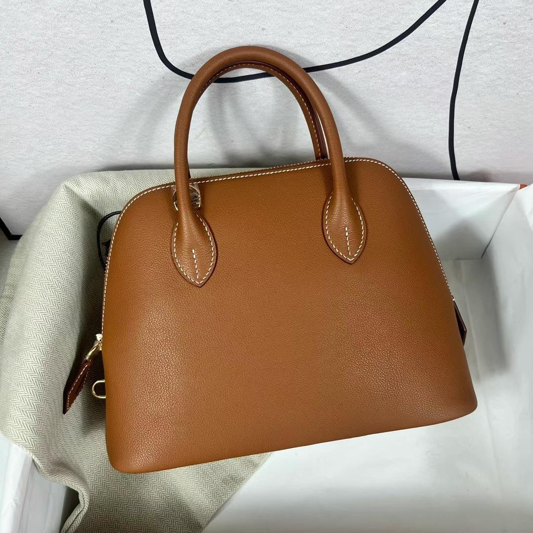 Uncle Bench Hermes Bolide Evercolor Ck37 Golden brown Gold Hardware Ghw 25cm Full Handmade