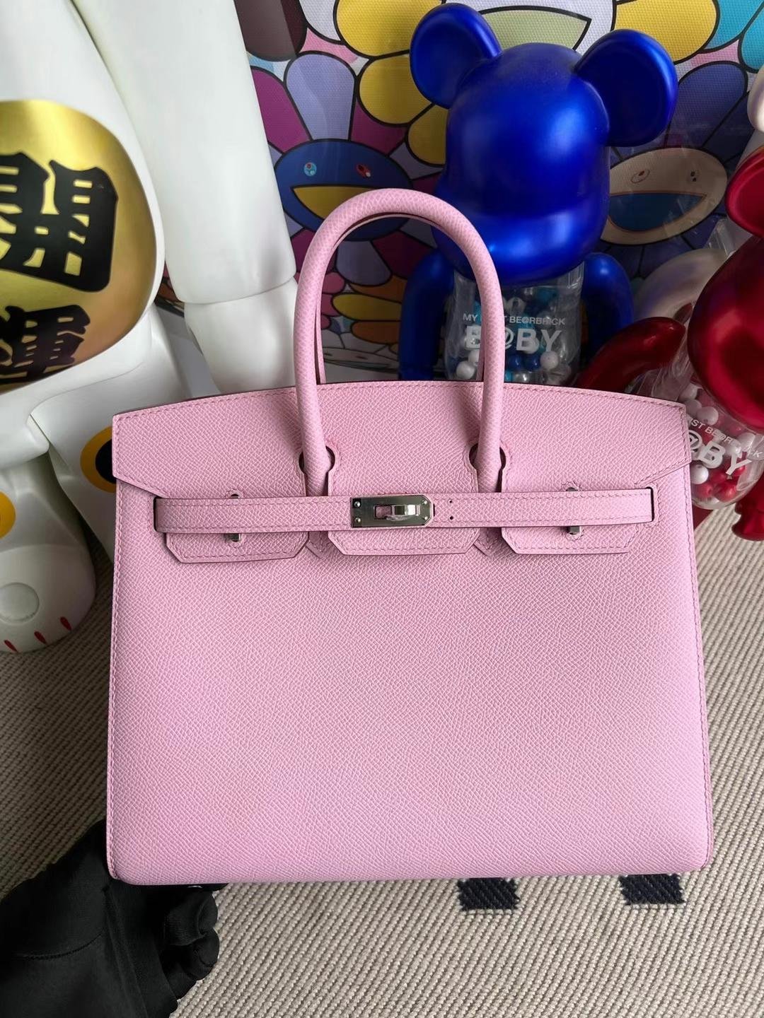 Uncle Bench Hermes Birkin Sellier Epsom X9 mallow purple Silver Hardware Phw 25cm Full Handmade