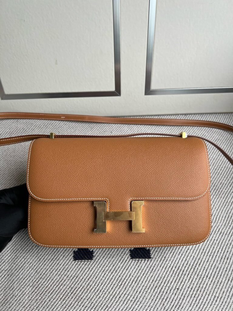 Uncle Bench Hermes Constance elan Epsom ck37 Golden brown Gold Hardware GHW 26cm Full Handmade