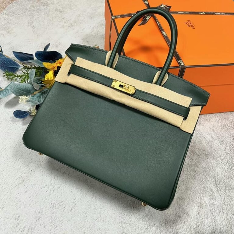 Uncle Bench Hermes Birkin Swift 6O Cypress green Gold Hardware 30cm Full Handmade
