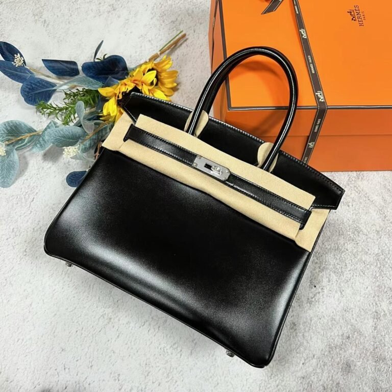 Uncle Bench Hermes Birkin Box Ck89 Black Silver Hardware Phw 30cm Full Handmade