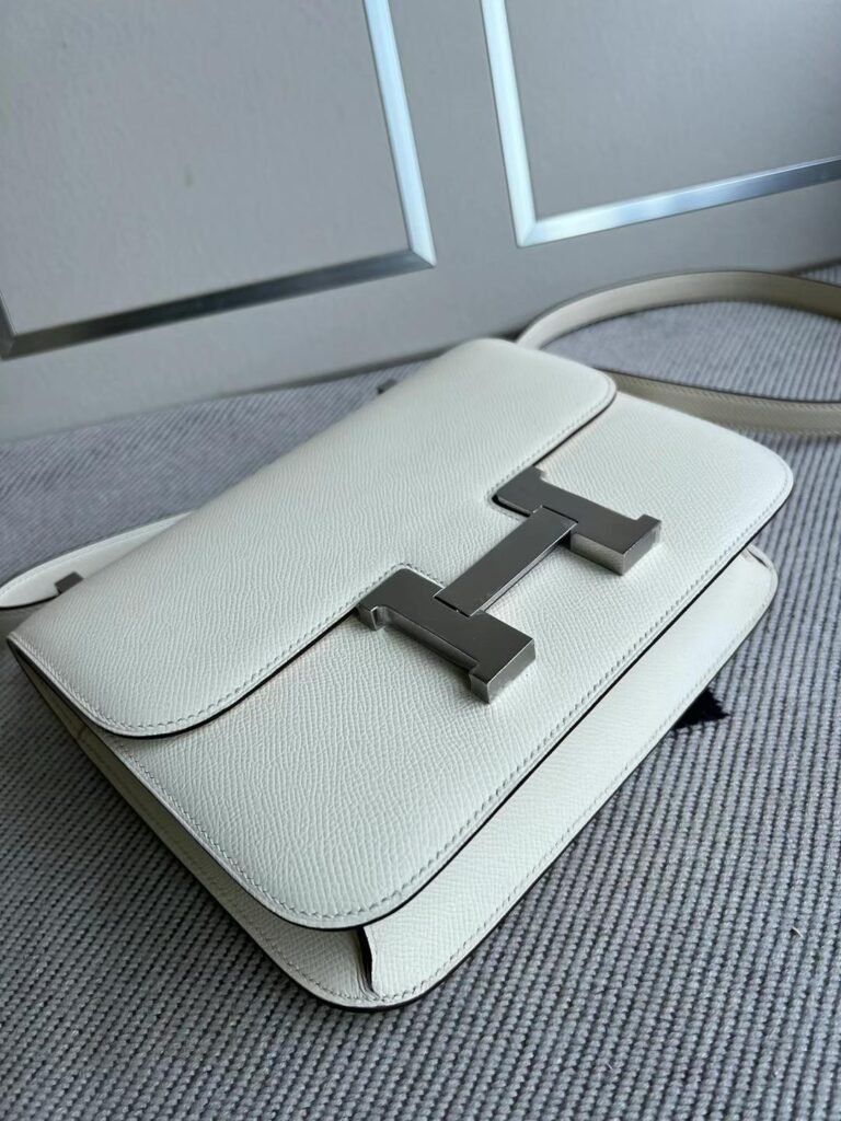 Uncle Bench Hermes Constance New single layer Epsom i2 Creamy white Silver Hardware PHW 24cm Full Handmade