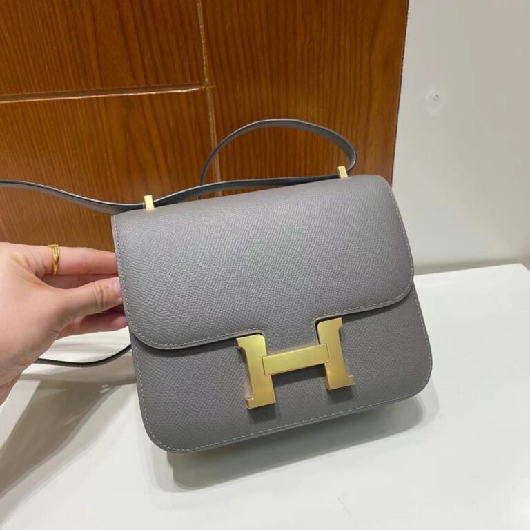 Uncle Bench Hermes Constance Epsom 0L Grey Gold Hardware 18cm Full Handmade