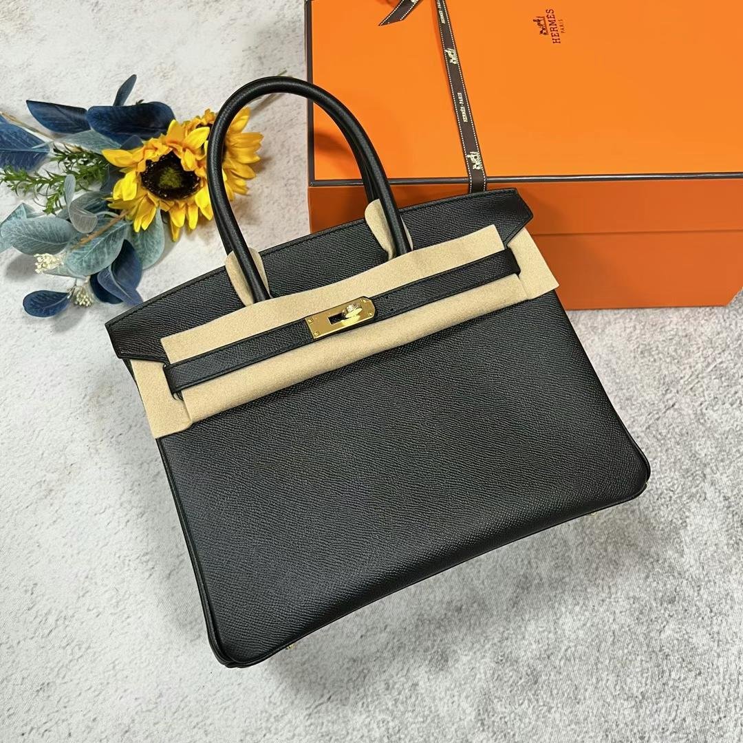 Uncle Bench Hermes Birkin Epsom Ck89 Black Gold Hardware Ghw 30cm Full Handmade