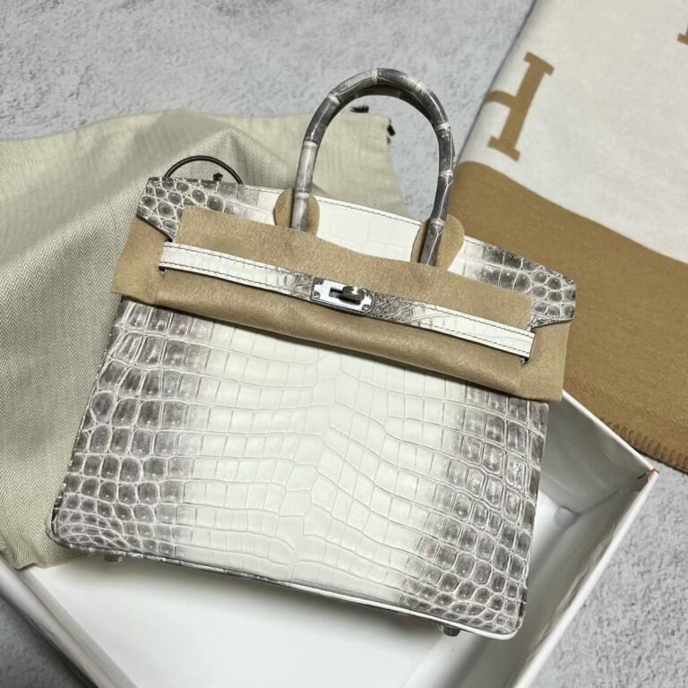 Uncle Bench Hermes Birkin Matte crocodile Himalayan Silver Hardware Phw 25cm Full Handmade