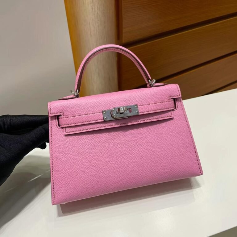 Uncle Bench Hermes Mini Kelly Epsom 5P Rose Sakura Silver Hardware Phw 19cm Full Handmade