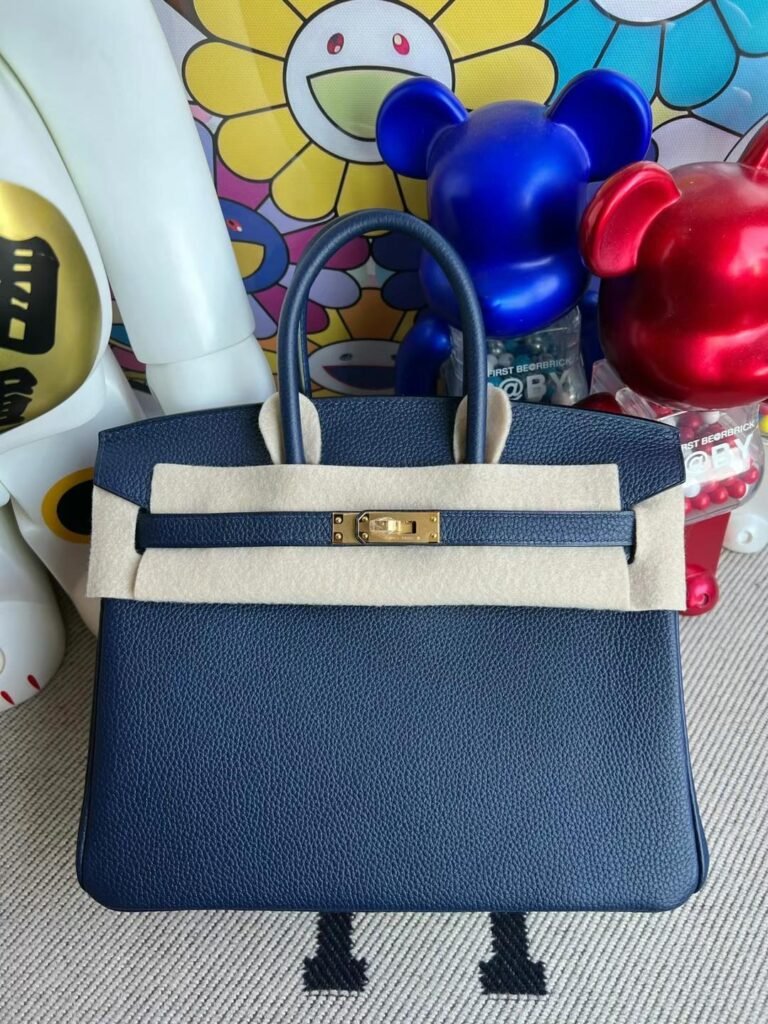 Uncle Bench Hermes Birkin Togo Ck73 Gem Blue Gold Hardware Ghw 25cm Full Handmade