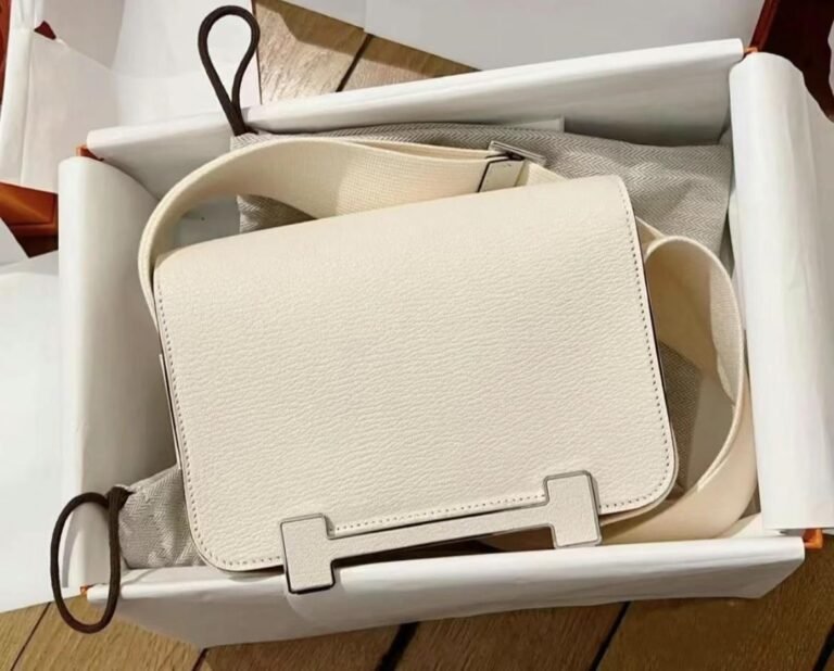 Uncle Bench Hermes Geta Chevre i2 Creamy white Silver Hardware 20cm Full Handmade