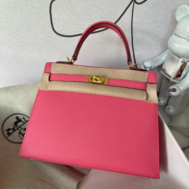 Uncle Bench Hermes Kelly Epsom 8W New lipstick pink Gold Hardware 25cm Full Handmade