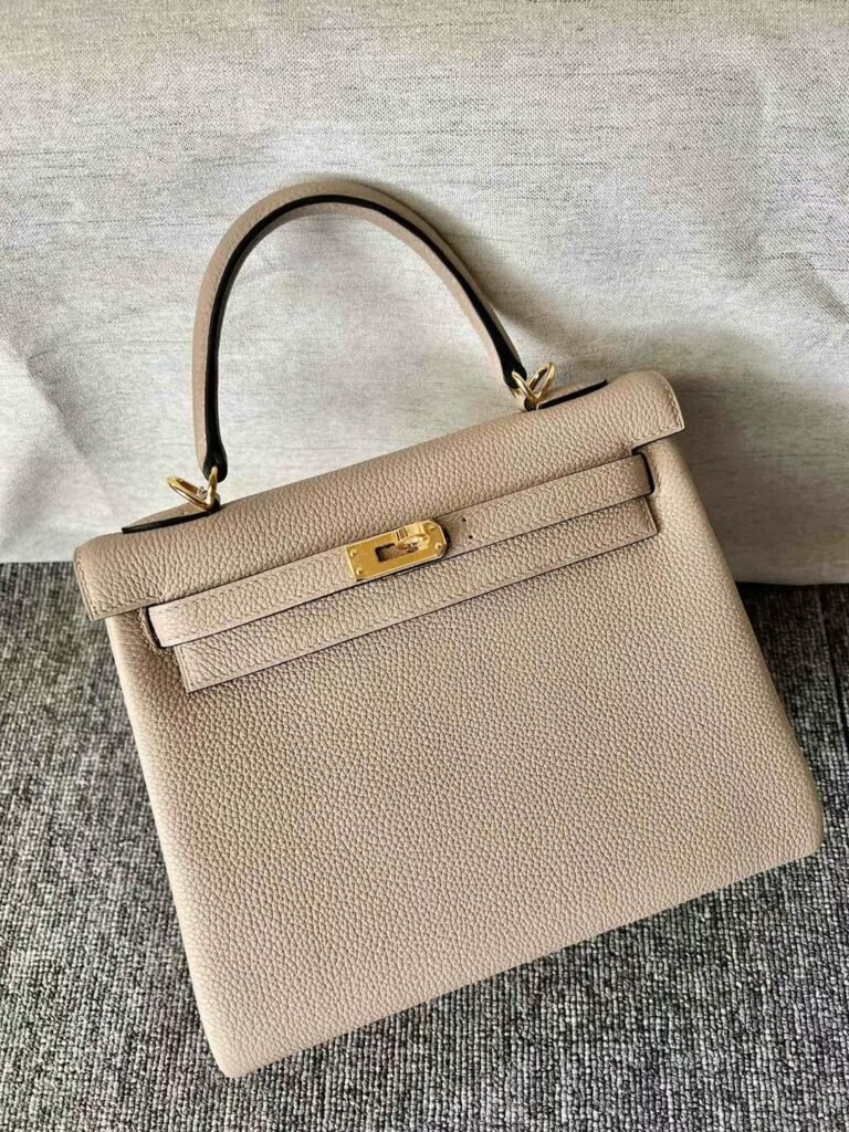 Uncle Bench Hermes Kelly Togo S3 Trench Grey Ghw Gold Hardware 25cm Full Handmade