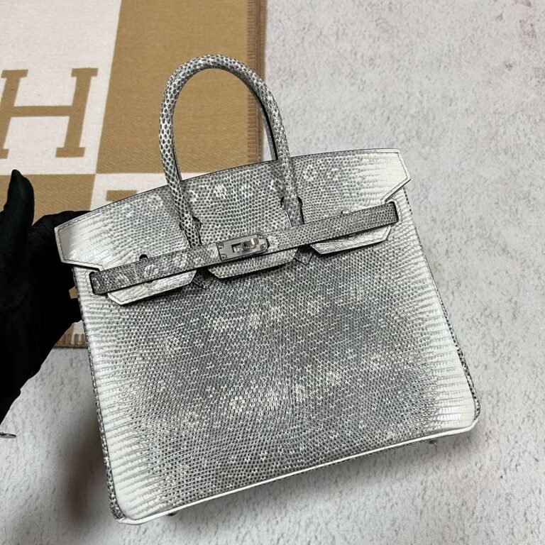 Uncle Bench Hermes Birkin Lizard 01 Natural color Silver Hardware 25cm Full Handmade