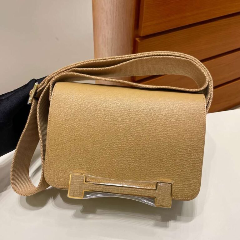 Uncle Bench Hermes New Geta Chevre 0M Tea color Gold Hardware 20cm Full Handmade