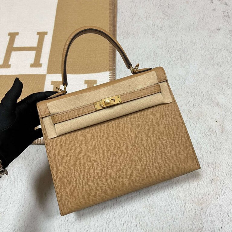Uncle Bench Hermes Kelly Epsom 0M Tea color Gold Hardware 25cm Full Handmade
