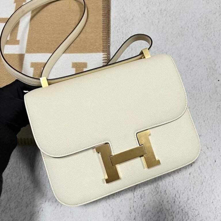 Uncle Bench Hermes Constance New Single layer Epsom i2 Creamy White Gold Hardware 24cm Full Handmade