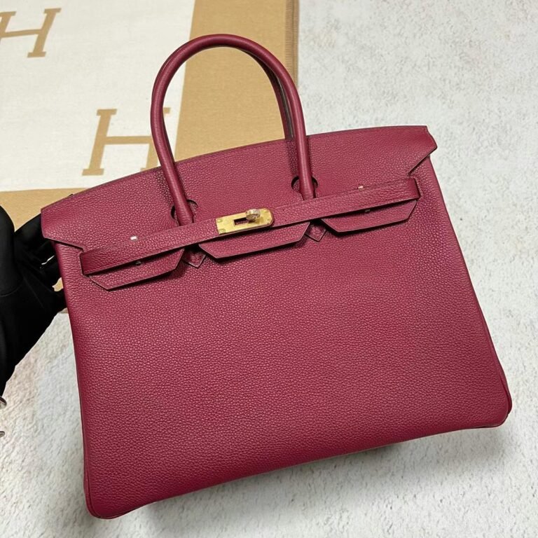Uncle Bench Hermes Birkin Togo K1 pomegranate red Gold Hardware 35cm Full Handmade