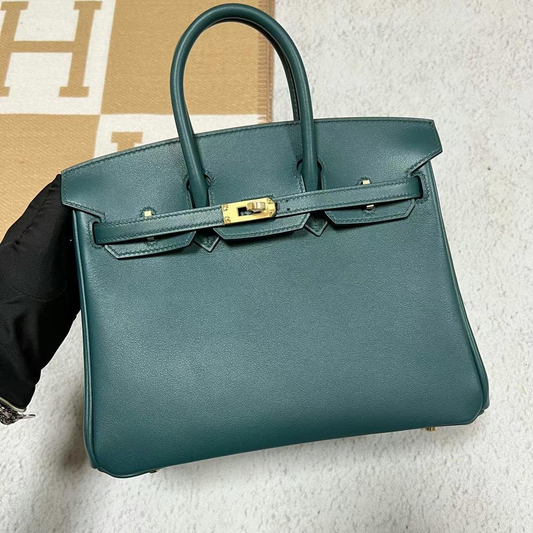 Uncle Bench Hermes Birkin Swift 6O Cypress green Gold Hardware 25cm Full Handmade