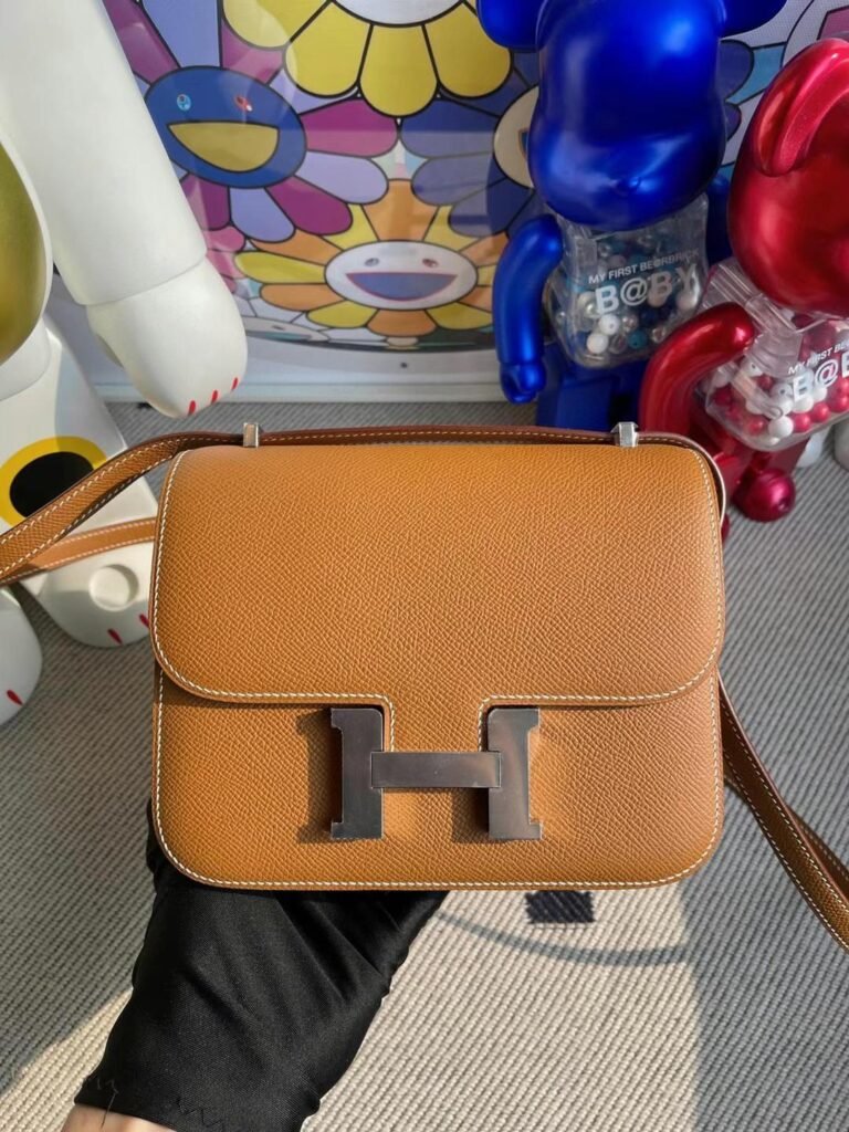Uncle Bench Hermes Constance Epsom Ck37 Golden Brown Silver Hardware Phw 18cm Full Handmade