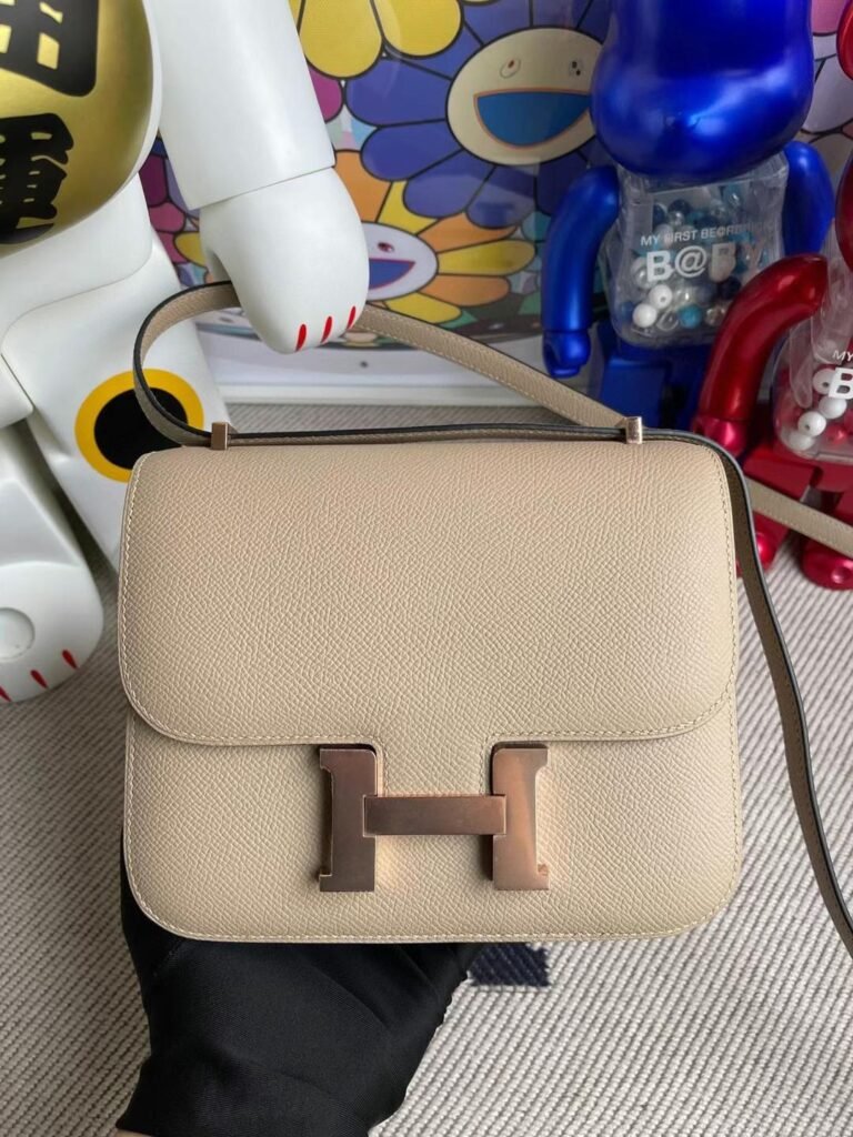 Uncle Bench Hermes Constance Epsom S2 Trench & apricot Rose Gold Hardware RGhw 18cm Full Handmade