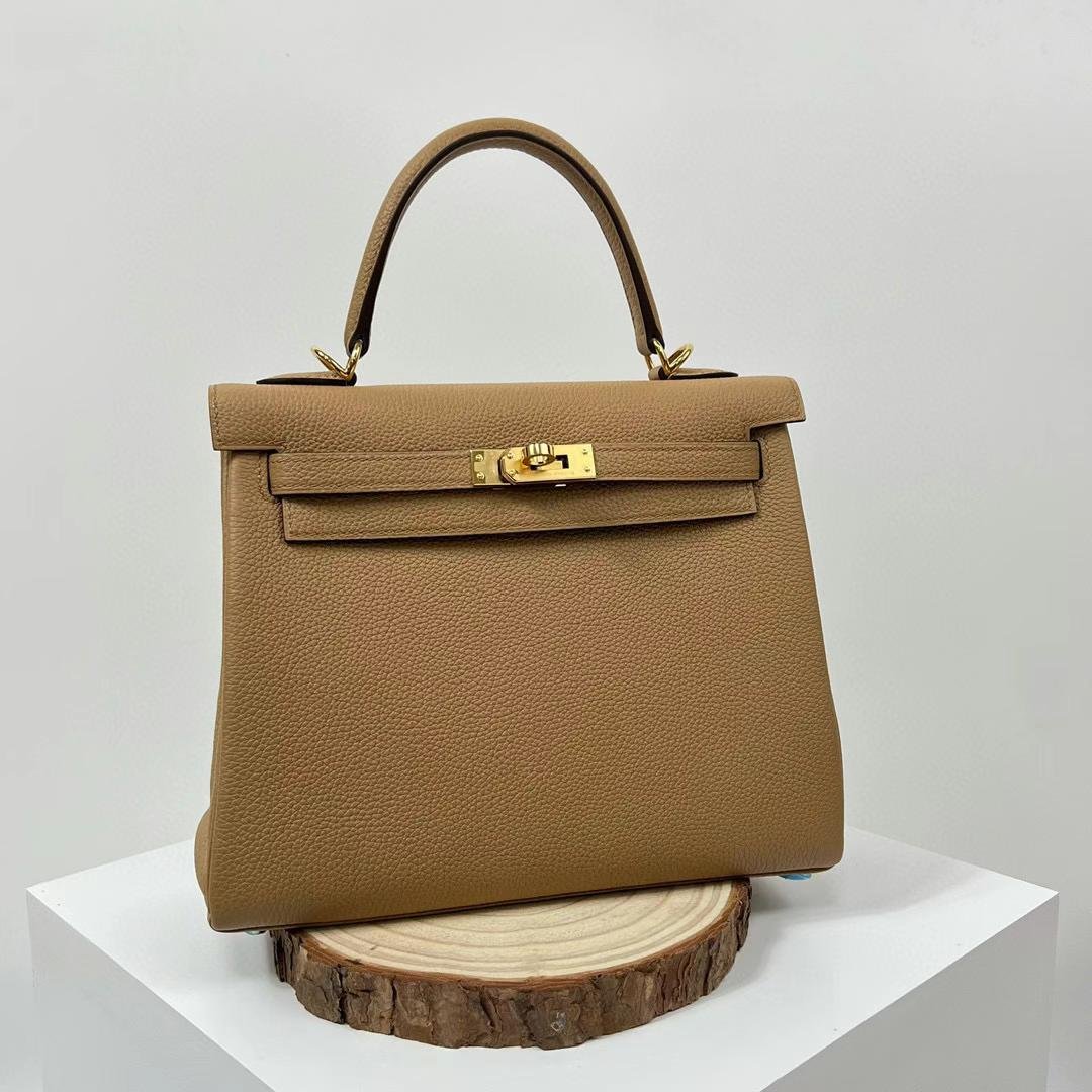 Uncle Bench Hermes Kelly Togo 0M tea color Gold Hardware 25cm Full Handmade